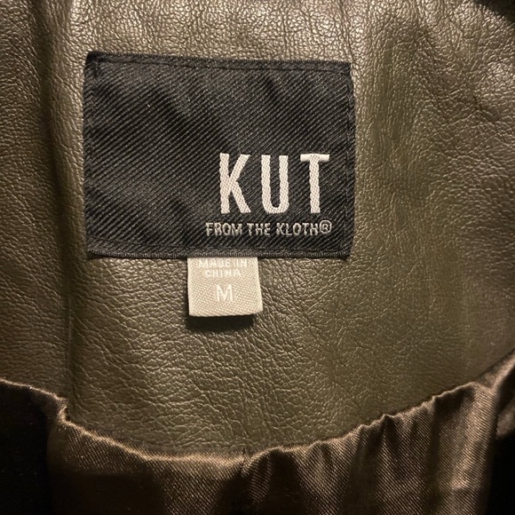 Kut from the Kloth Olive Leather Jacket - Picture 4 of 5